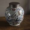 仿古【元·莲塘鸳鸯纹】锡口茶叶罐 商品缩略图1