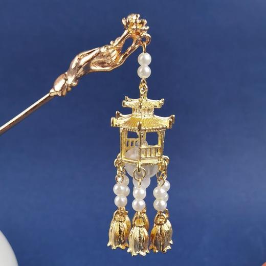 宫灯发簪汉服发饰灯笼流苏簪子复古风宫廷仙气发光簪子头饰古典 商品图9