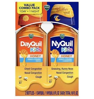 Vicks Kids DayQuil NyQuil儿童感冒止咳蜂蜜糖浆日夜款236ml*2瓶装❗。美国代购，无中文标签，介意慎拍 A 商品图2