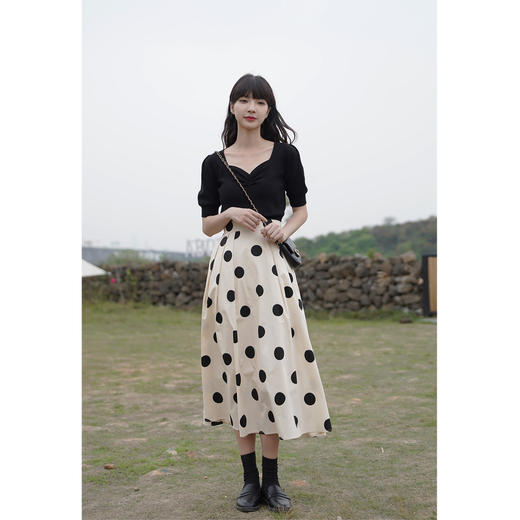 鹿向南短袖针织衫薄款设计感小众夏季短款上衣白色LXN17730 商品图0