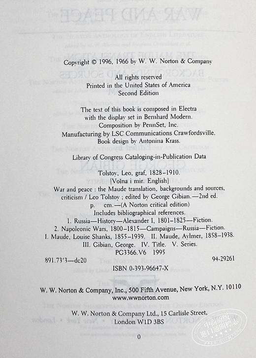 【中商原版】War and Peace 英文原版 战争与和平 Leo Tolstoy 商品图4