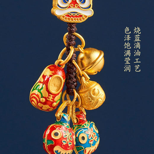 沙金铜吞金兽一家四口汽车钥匙扣挂件男高档古法三口之家包挂饰 商品图9