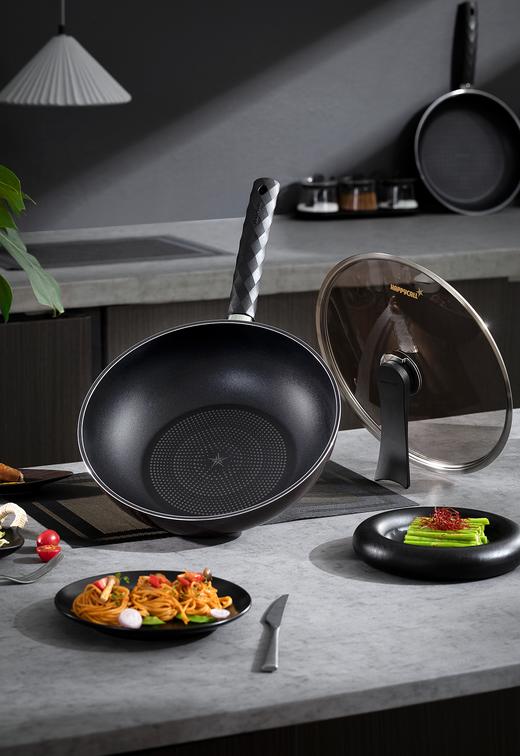 百货世界-德龙 HAPPYCALL欢乐锅 钻石不粘炒锅30CM 3001-0199 商品图1