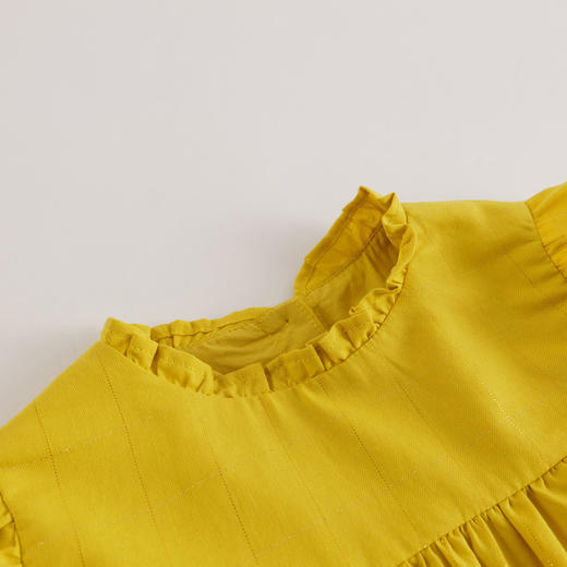 【马克珍妮 芦芙】春装新款 金丝格纹木耳边连衣裙230375 商品图2