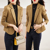 外套短款纯色时尚气质修身显瘦小个子休闲洋气上衣HR-WG98259 商品缩略图3
