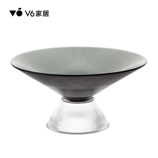 VFZ1-J006/PX00354/斗笠玻璃果盘/D250*H120mm/钠钙玻璃/浅绿+干邑色/2个1箱 商品图0