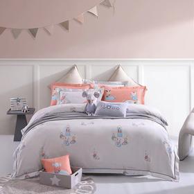 梦洁宝贝 儿童纯棉磨毛四件套 碰碰游乐园