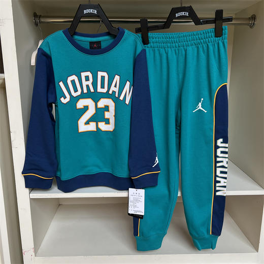 JORDAN乔丹AJ童装春秋男女童毛圈运动休闲卫衣长裤套装JD2232059 商品图4