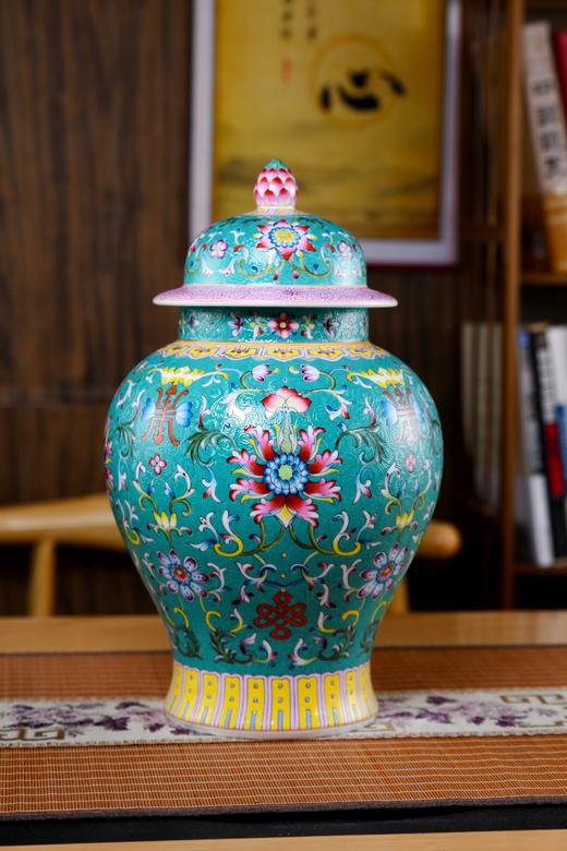 御品锦上添花（万福缠枝，代代相传）将军罐 商品图0