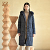 佐尔美冬季新款 气质保暖面包格狐毛领羽绒服女E24YH15 商品缩略图0