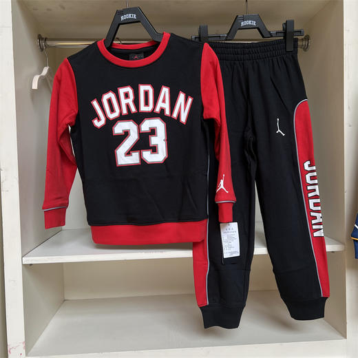 JORDAN乔丹AJ童装春秋男女童毛圈运动休闲卫衣长裤套装JD2232059 商品图3
