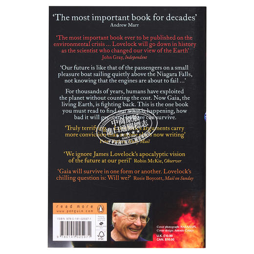 【中商原版】盖亚的复仇：为什么地球要反击，我们怎样才能拯救人类 英文原版 The Revenge of Gaia James Lovelock 商品图1