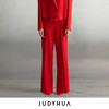 JUDYHUA 拼线条设计款直筒裤 商品缩略图0