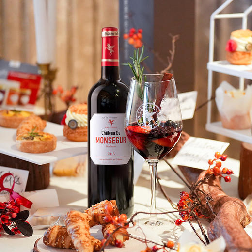 翡马 波尔多进口红葡萄酒2013年 13.5度 750ml*1 蒙赛干红热红酒礼盒 商品图0