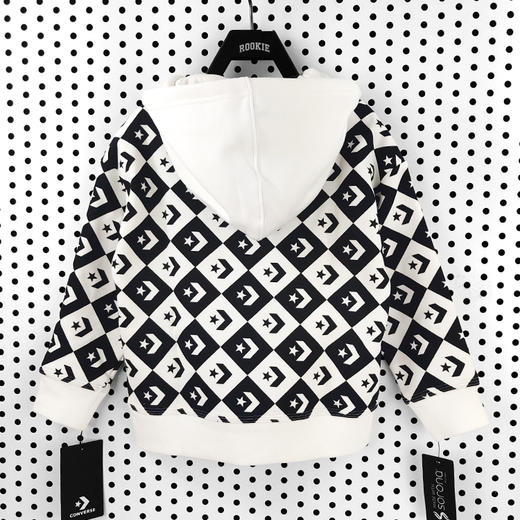 Converse匡威童衣冬季新款男女童棋盘格休闲加绒连帽套头卫衣CV2242075 商品图1