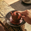 南越浅碗中式亚光白黑金箔茶承壶承铜茶托养壶盘干泡盘储水陶瓷 商品缩略图5
