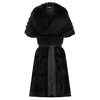LIZZY 冬水貂卡拉古胎羊毛拼接斗篷式裘皮皮草大衣4642 商品缩略图4