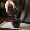 手工跳刀盖碗茶杯单个中式复古三才碗功夫茶具不烫手泡茶碗手抓壶 商品缩略图2
