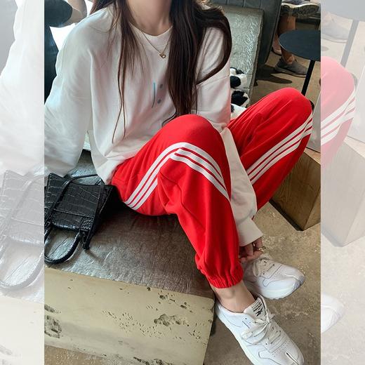 <曾小咸推荐>巨折清仓秒杀，稀有现货24小时发【仅限今日】动裤女宽松束脚高腰显瘦撞色设计感休闲卫裤 商品图3