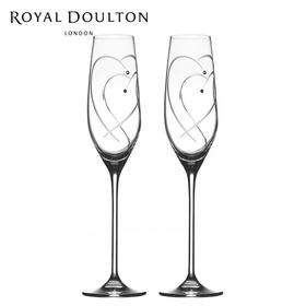 皇家道尔顿约定香槟杯-爱心双环