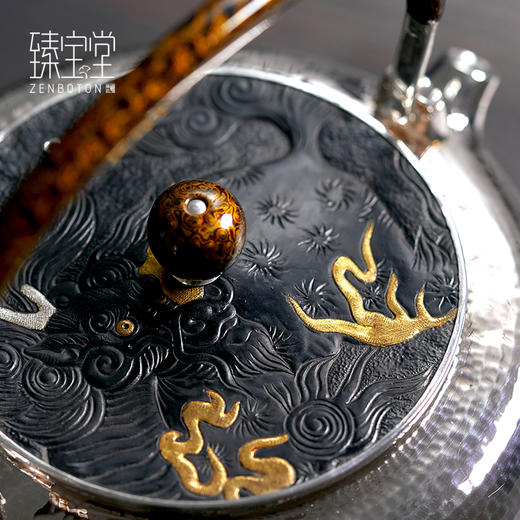 臻宝堂祥麟（铁包银盖）银壶约950ml 商品图3