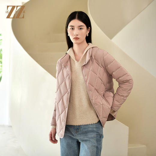 佐尔美冬季新款 简约时尚百搭短款羽绒服女E24YY27 商品图0