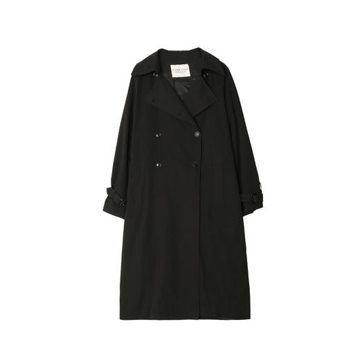 鹿向南《绯闻女孩》黑色时尚长款风衣女2025秋冬新款气质外套大衣 商品图3