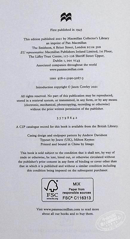 【中商原版】Collectors Library系列 动物农场  Animal Farm 英文原版 George Orwell 商品图4