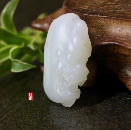和田玉（白玉）籽料挂件--兽面18.2g 商品图1