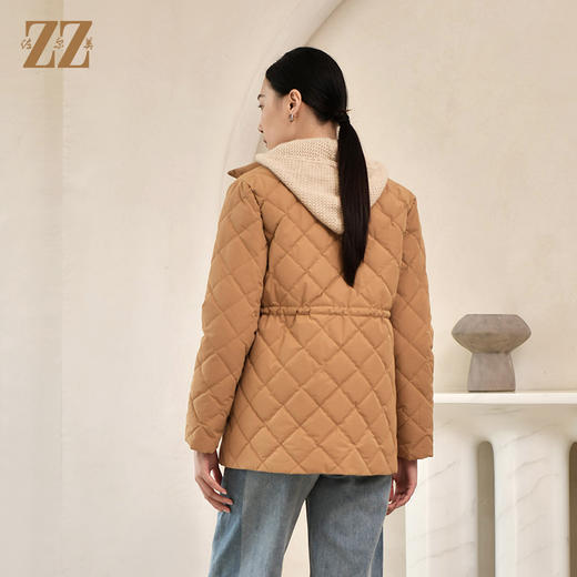 佐尔美冬季新款 保暖90白鸭绒松紧腰立领羽绒服女E24YY10 商品图4