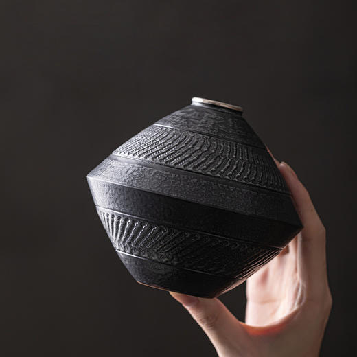 手工跳刀复古小花瓶花插中式家用客厅陶瓷花器茶桌瓷器茶道小摆件 商品图3