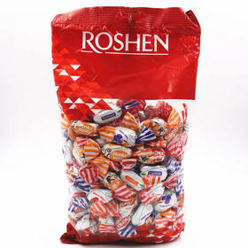 俄罗斯进口如胜果汁果冻夹心牛奶糖果四种果酱夹心混合软糖喜糖果1Kg