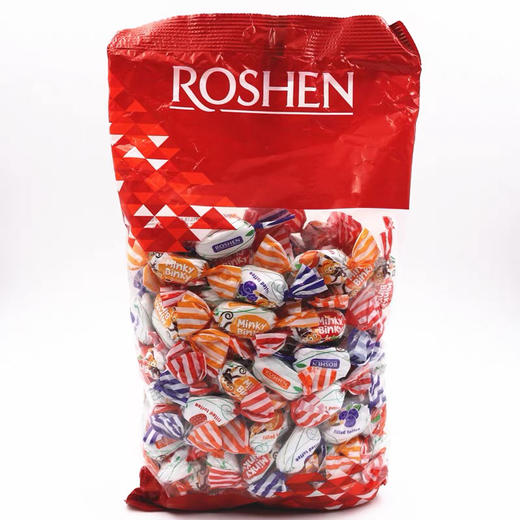 俄罗斯进口如胜果汁果冻夹心牛奶糖果四种果酱夹心混合软糖喜糖果1Kg 商品图0