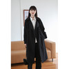 鹿向南《绯闻女孩》黑色时尚长款风衣女2025秋冬新款气质外套大衣 商品缩略图1