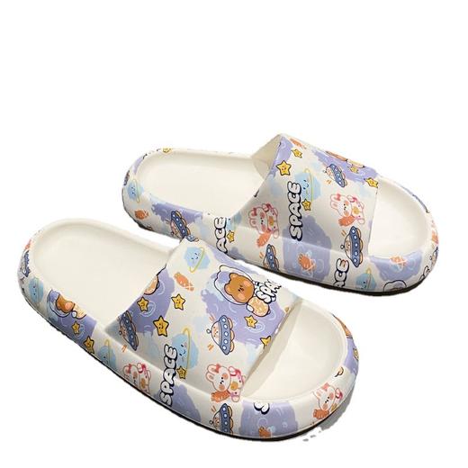 拖鞋女夏家用潮踩屎感厚底居家学生休闲防滑洗澡凉拖外穿 sr04 商品图4