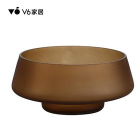 VFZ1-J007/PX00355/磨砂玻璃花器/D345*H135mm/钠钙玻璃/巧克力色/2个1箱