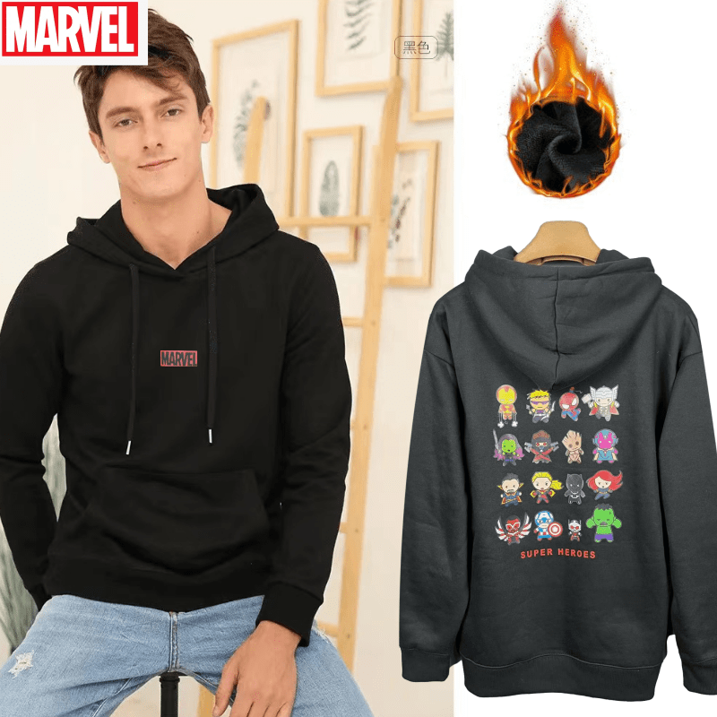 H3-2【出邮费】MARVEL 漫威 后背印花连帽卫衣