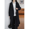 鹿向南《绯闻女孩》黑色时尚长款风衣女2025秋冬新款气质外套大衣 商品缩略图2
