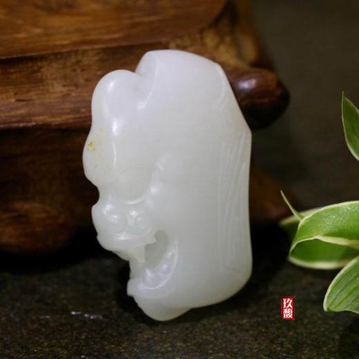和田玉（白玉）籽料挂件--兽面18.2g 商品图2