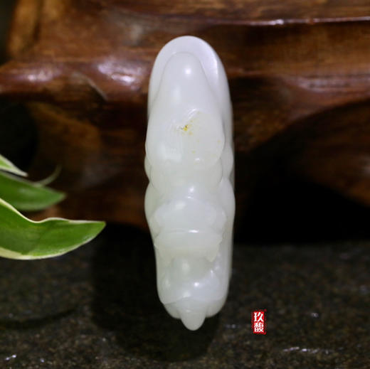 和田玉（白玉）籽料挂件--兽面18.2g 商品图3