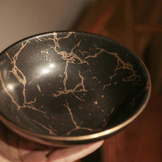 南越浅碗中式亚光白黑金箔茶承壶承铜茶托养壶盘干泡盘储水陶瓷 商品图11