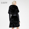 LIZZY 冬水貂卡拉古胎羊毛拼接斗篷式裘皮皮草大衣4642 商品缩略图3