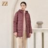 佐尔美冬季新款 双面穿碎花图案连帽羽绒服女E24YY07 商品缩略图2