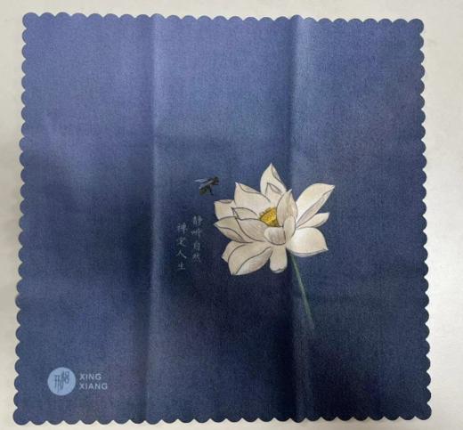 彩绘荷花茶巾 商品图0