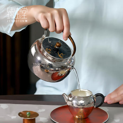 臻宝堂祥麟（铁包银盖）银壶约950ml 商品图2