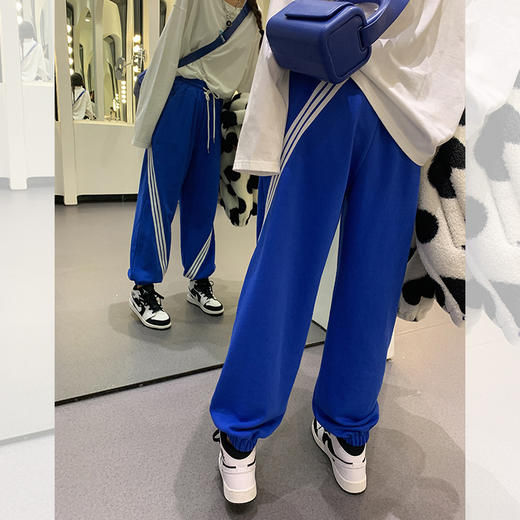 <曾小咸推荐>巨折清仓秒杀，稀有现货24小时发【仅限今日】动裤女宽松束脚高腰显瘦撞色设计感休闲卫裤 商品图2