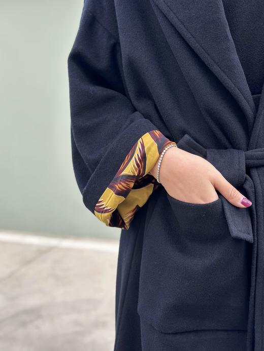 TYNVIE 廓形大插袋中长大衣-黑色 商品图4