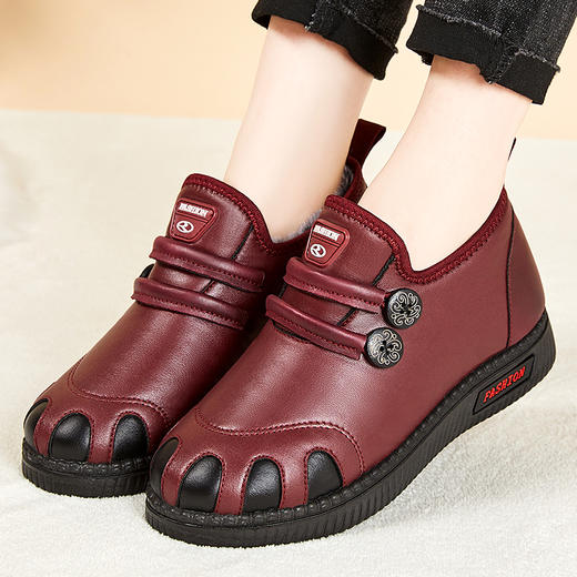 【新品新年送妈妈】棉鞋2022冬季新款女鞋加绒加厚妈妈鞋保暖棉靴 商品图6