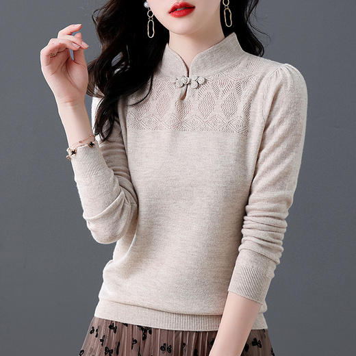 100纯羊毛本命年毛衣时尚内搭打底羊毛衫CC-108-91007 商品图3