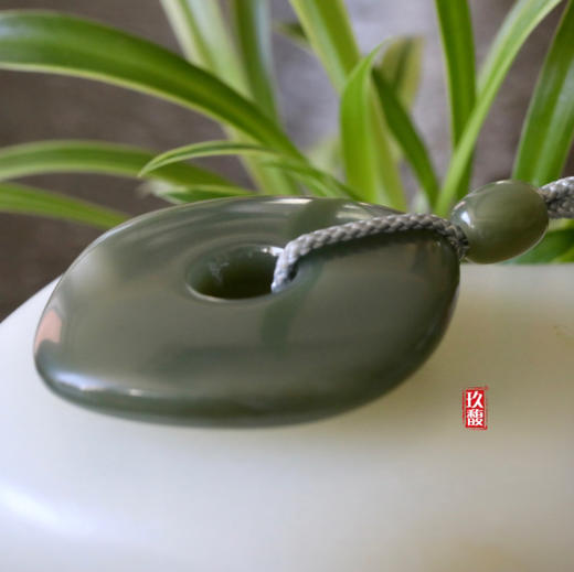 和田玉（青玉-无结构）挂件--玉璧37.30g 商品图4